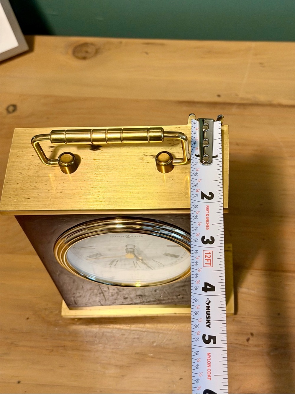 Howard Miller Rosewood Brass Tabletop Clock Vintage Style - Picture 11 of 11